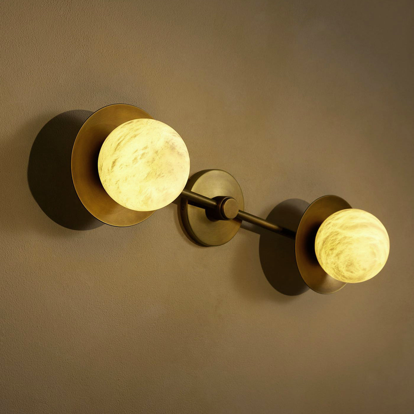 Dimensional graphic of the Cara Wall Lamp with length, width, and height measurements.
