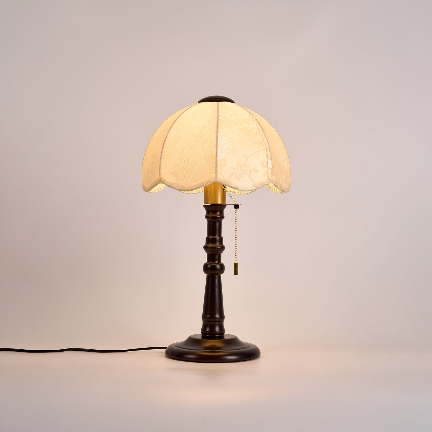 Beckett Vintage Wood Table Lamp-Neutral Decor