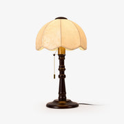 Beckett Vintage Wood Table Lamp-Neutral Decor