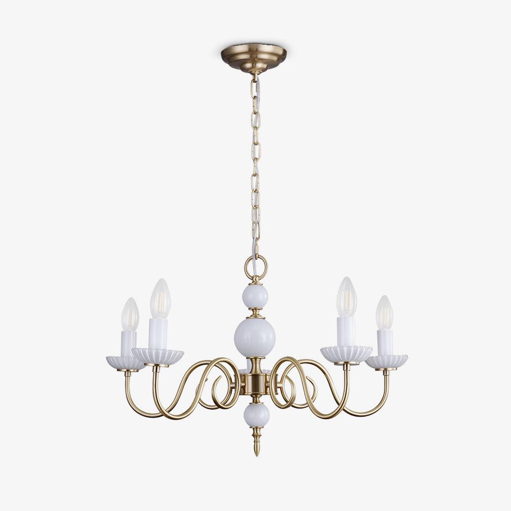 Lustra Chandelier Carlita Gold Modern Five-Armed-Neutral Decor