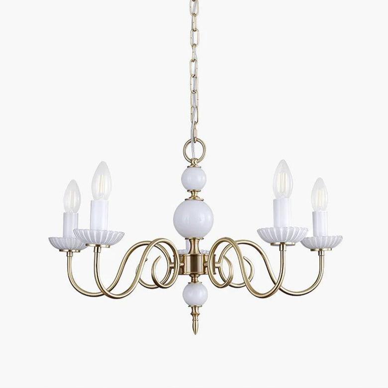 Lustra Chandelier Carlita Gold Modern Five-Armed-Neutral Decor