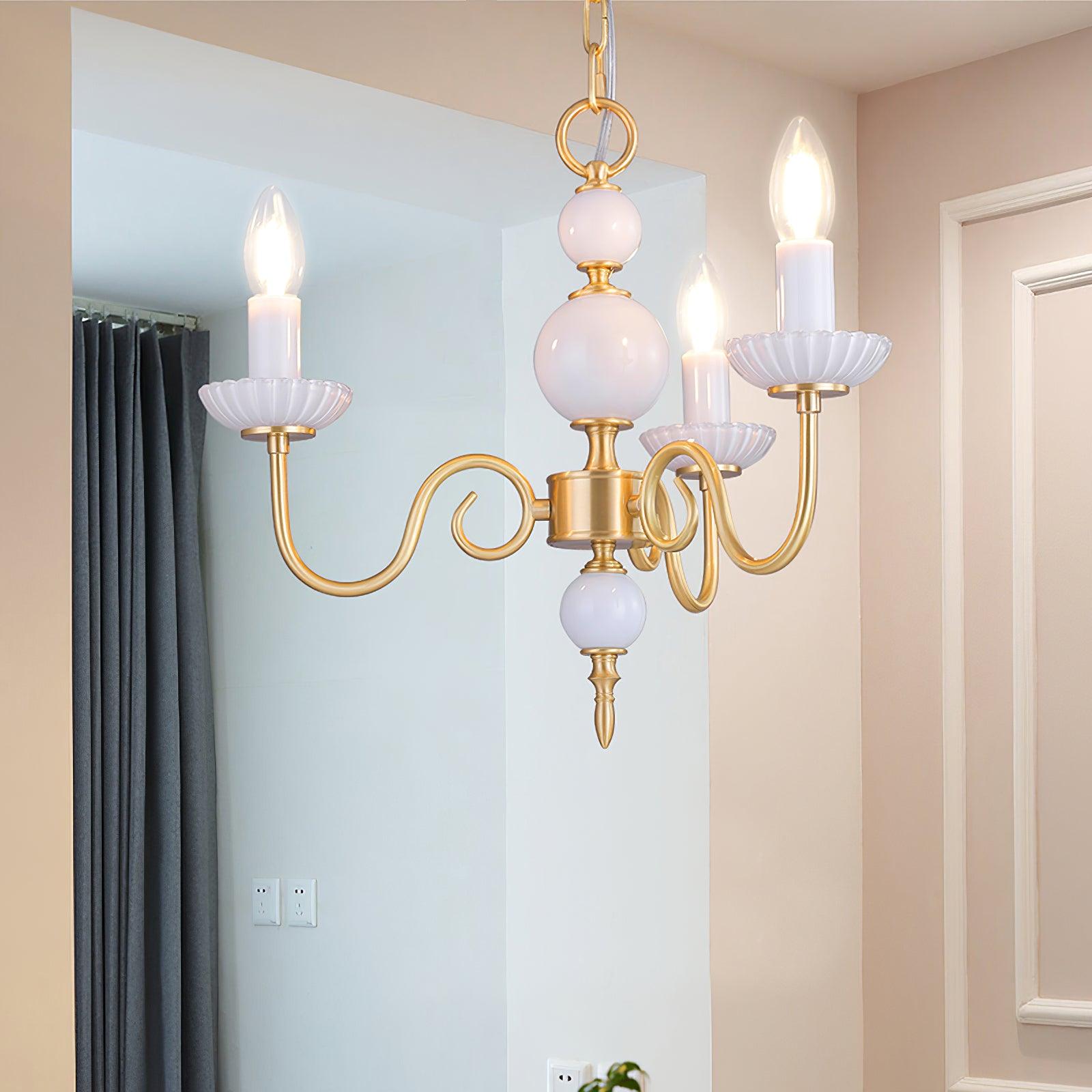 Lustra Chandelier Carlita Gold Modern Five-Armed-Neutral Decor