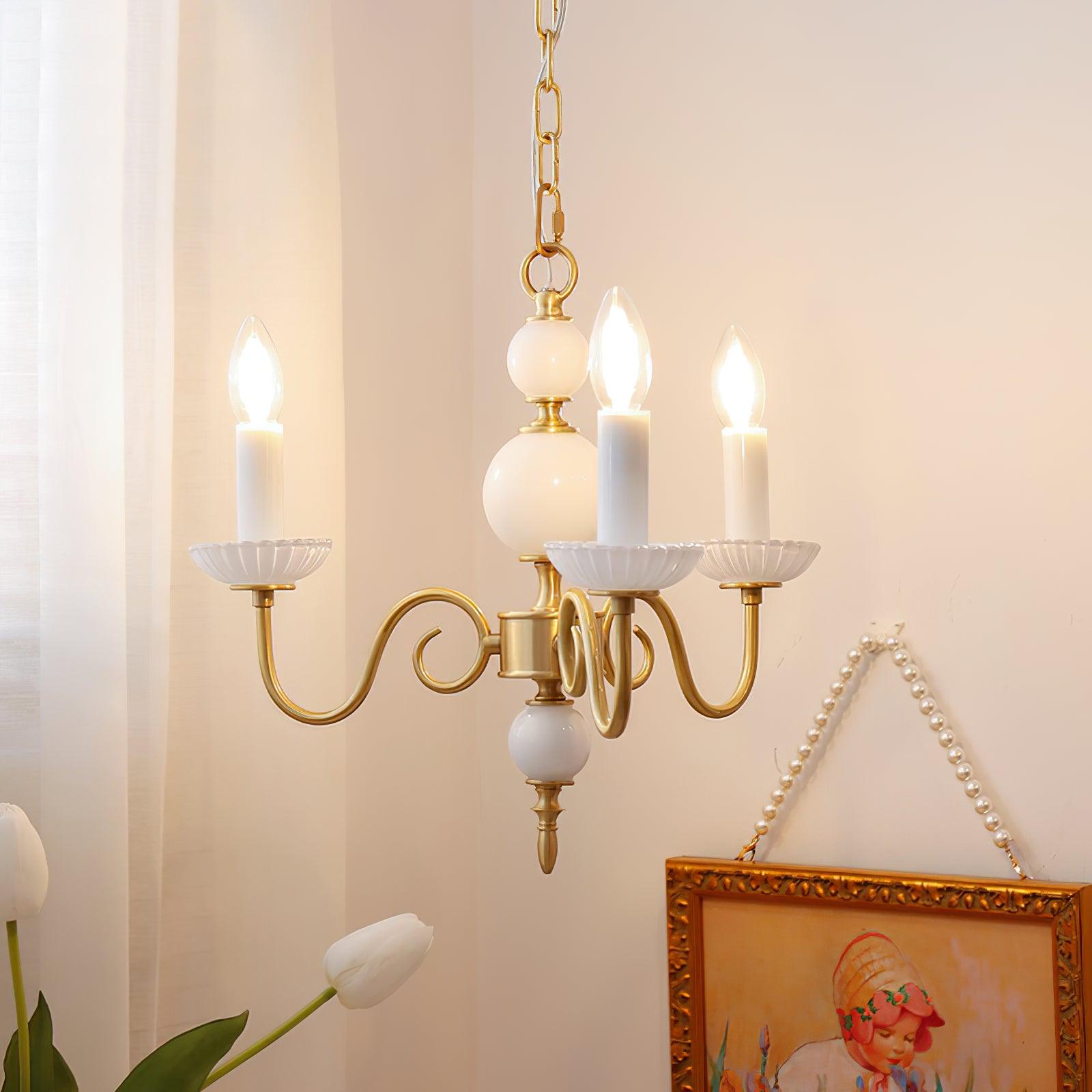 Lustra Chandelier Carlita Gold Modern Five-Armed-Neutral Decor