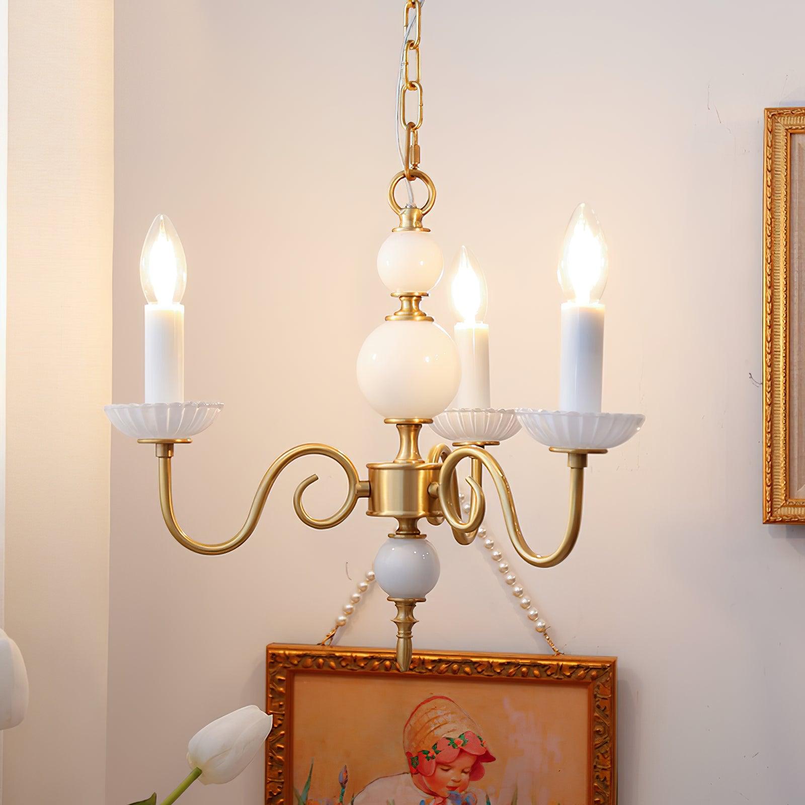 Lustra Chandelier Carlita Gold Modern Five-Armed-Neutral Decor