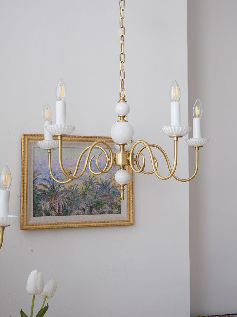 Lustra Chandelier Carlita Gold Modern Five-Armed-Neutral Decor