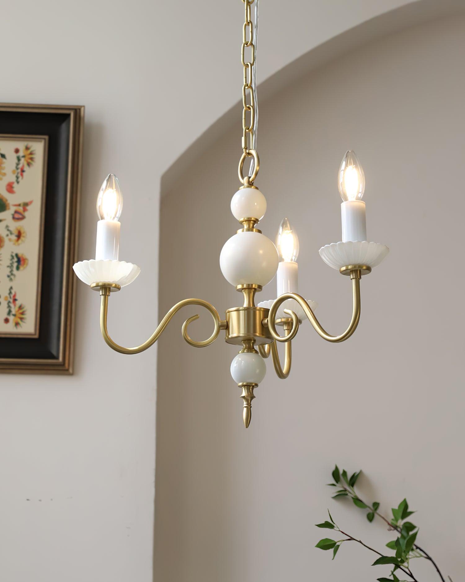 Lustra Chandelier Carlita Gold Modern Five-Armed-Neutral Decor