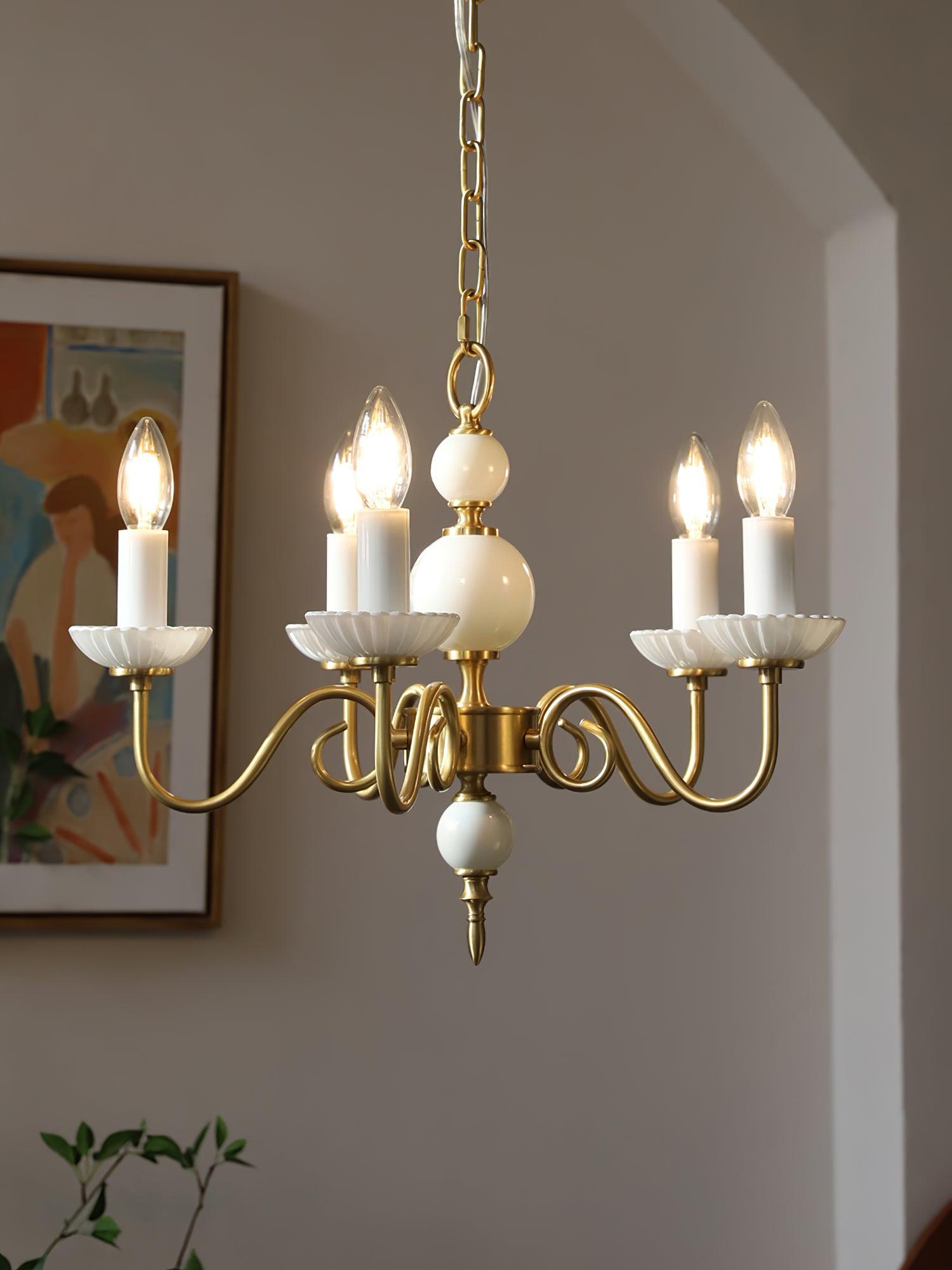 Lustra Chandelier Carlita Gold Modern Five-Armed-Neutral Decor