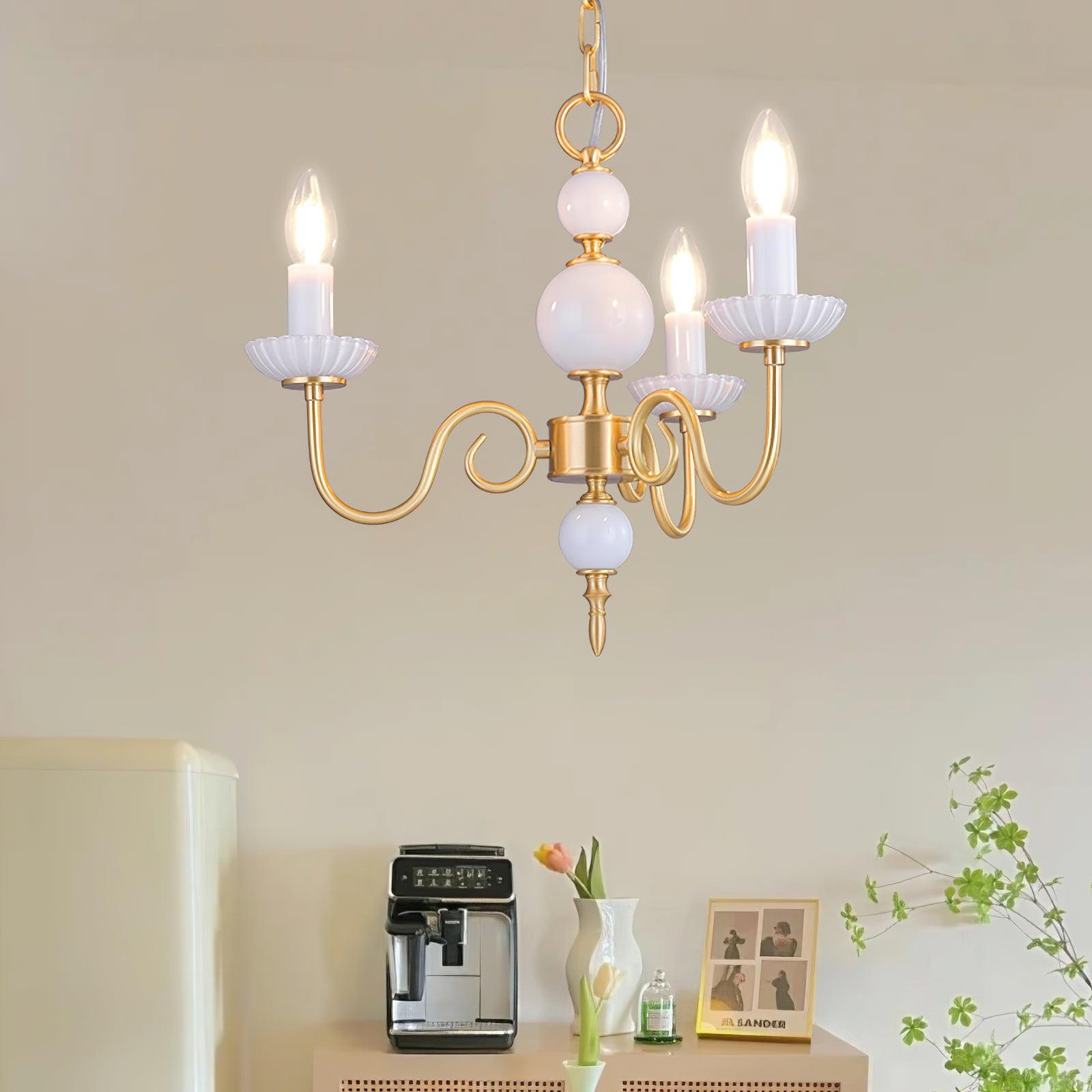 Lustra Chandelier Carlita Gold Modern Five-Armed-Neutral Decor