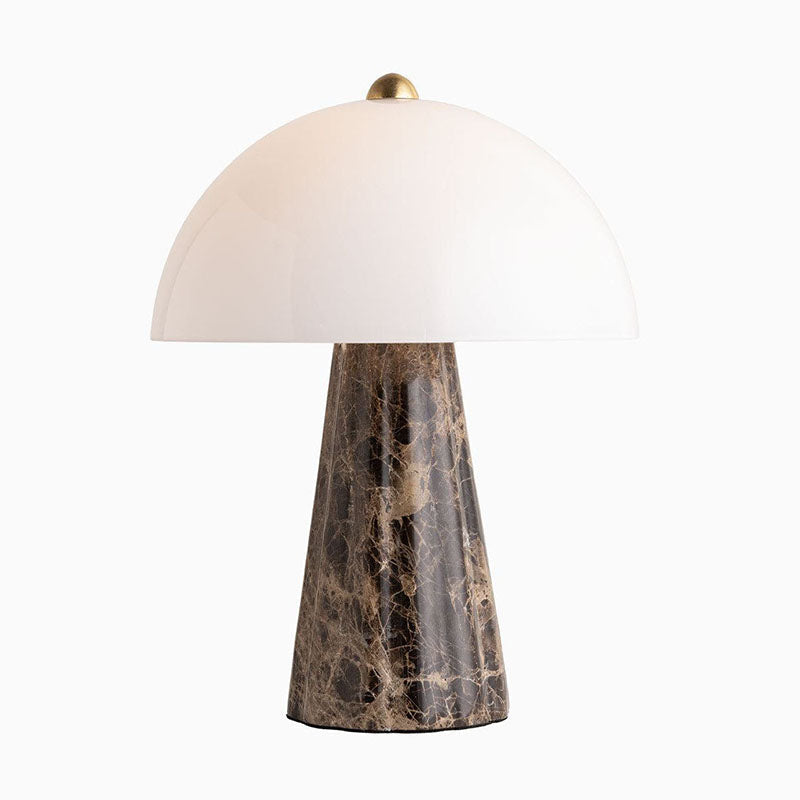 The lamp turned off, highlighting its sculptural form.