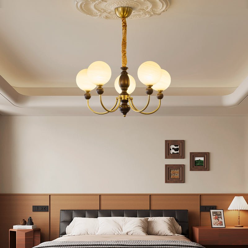 Syvineth Premium Nordic Orbital Wood Chandelier-Neutral Decor