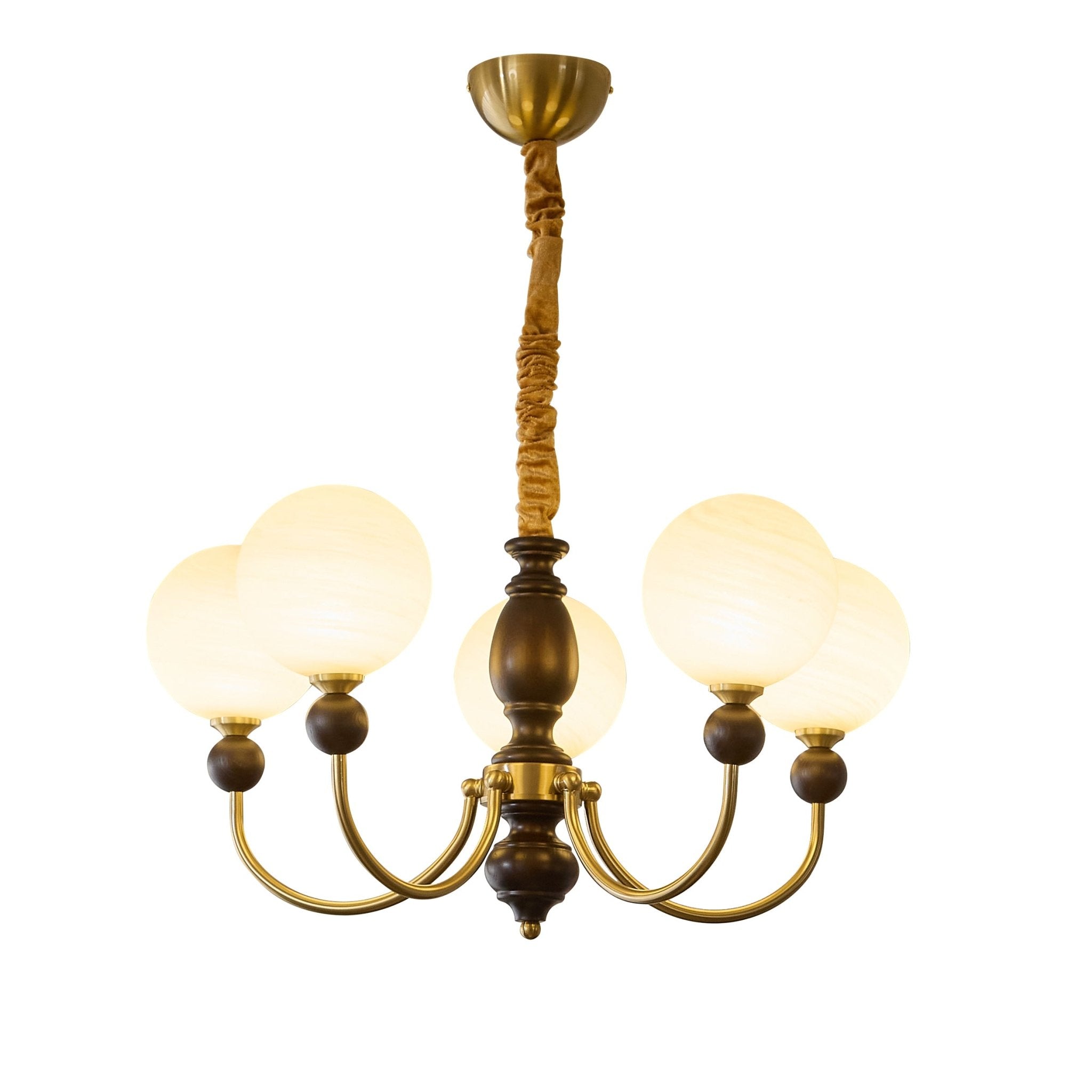 Syvineth Premium Nordic Orbital Wood Chandelier-Neutral Decor
