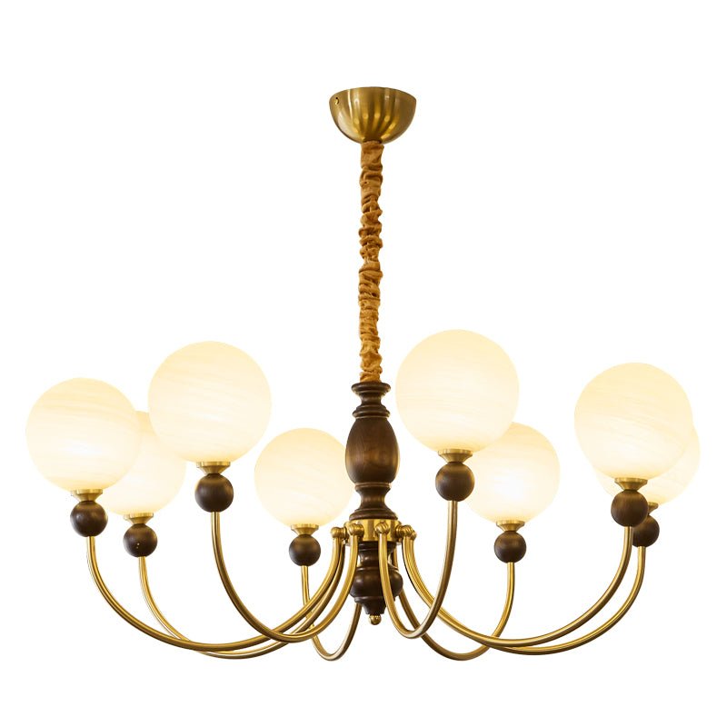 Syvineth Premium Nordic Orbital Wood Chandelier-Neutral Decor