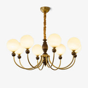 Syvineth Premium Nordic Orbital Wood Chandelier-Neutral Decor