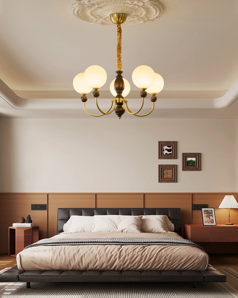 Syvineth Premium Nordic Orbital Wood Chandelier-Neutral Decor