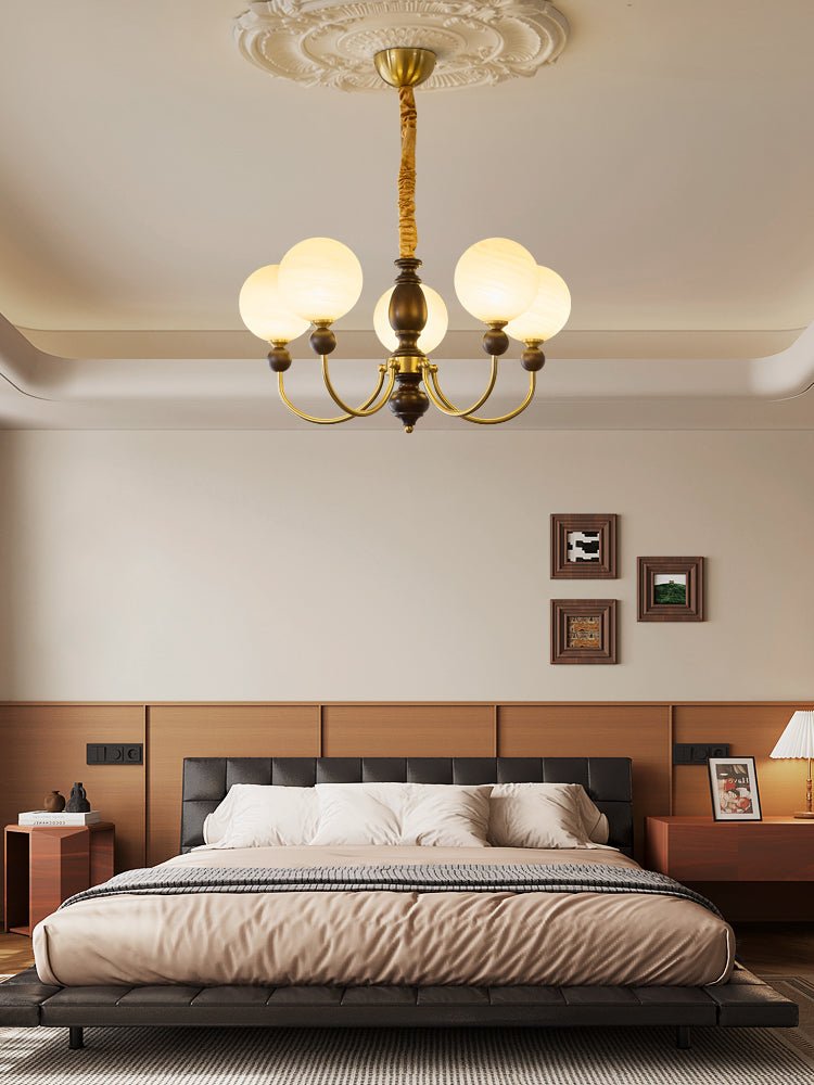 Syvineth Premium Nordic Orbital Wood Chandelier-Neutral Decor