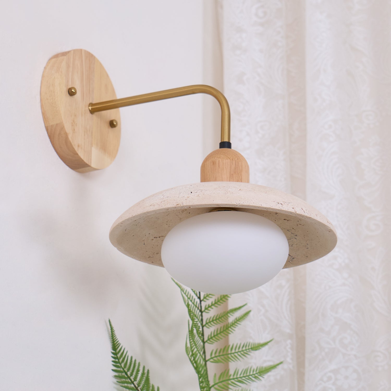 Aria Wall Lamp Vintage Travertine - Neutralighting