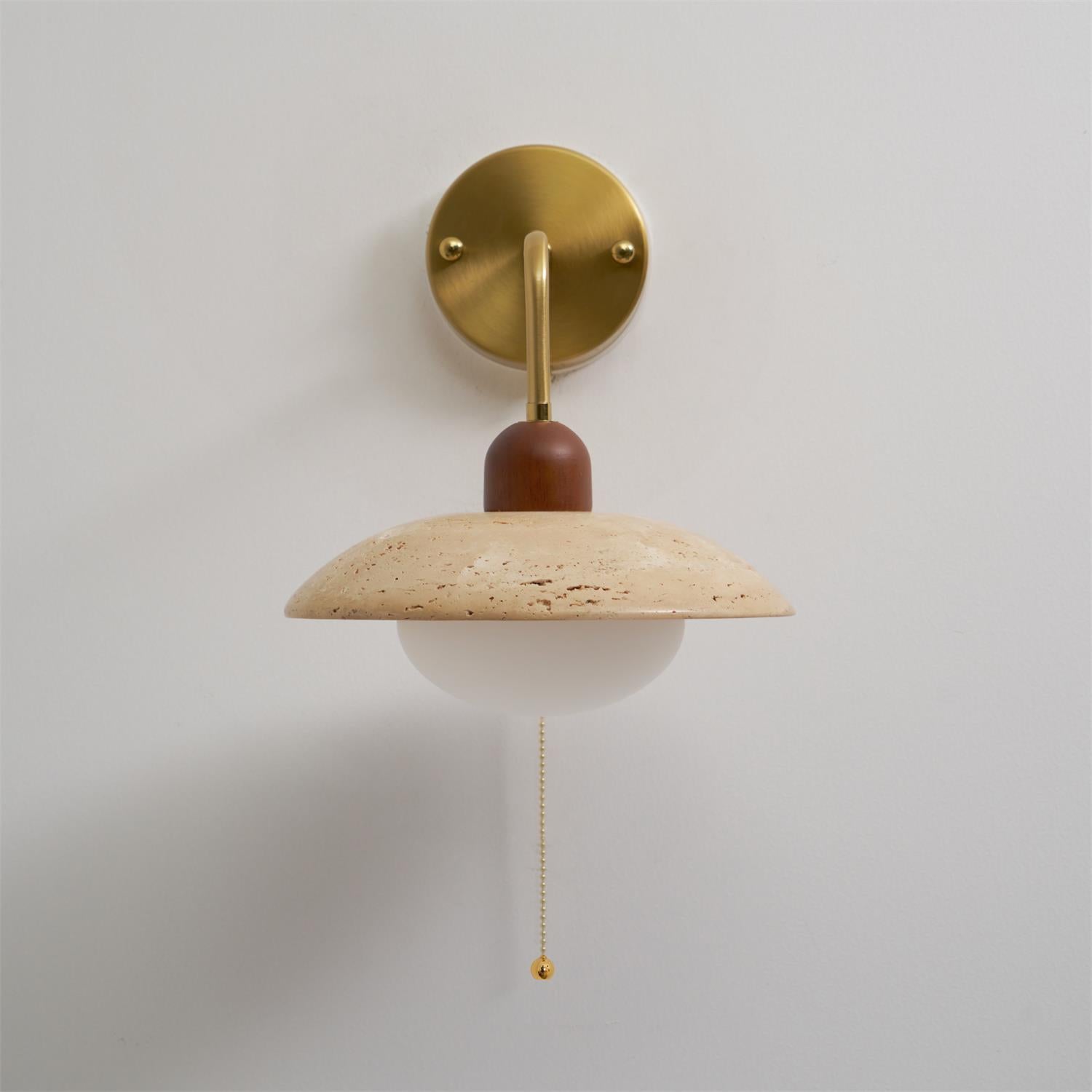 Leto Travertine Wall Sconce-Neutral Decor