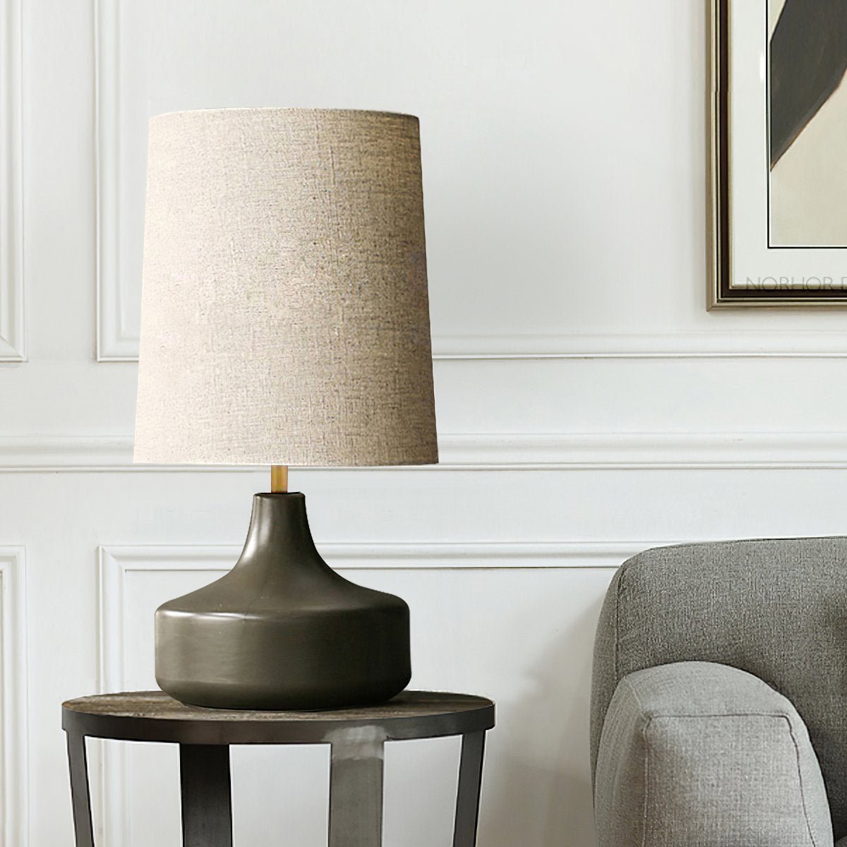 Caroline Ceramic Table Lamp-Neutral Decor