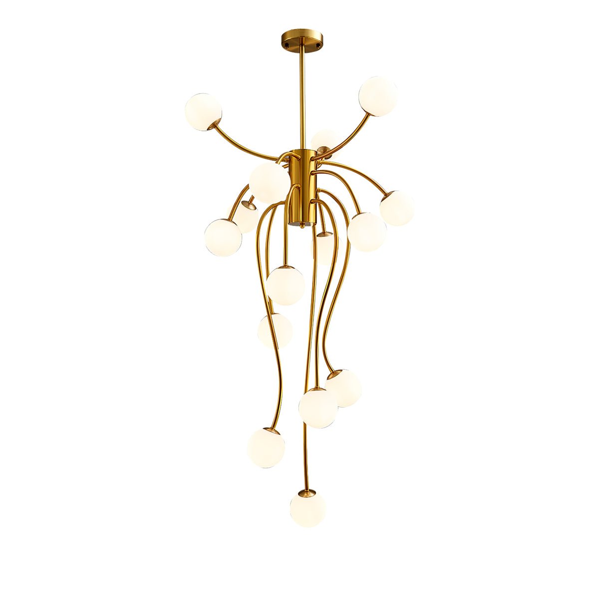 Astralyn Brass Globe Chandelier-Neutral Decor