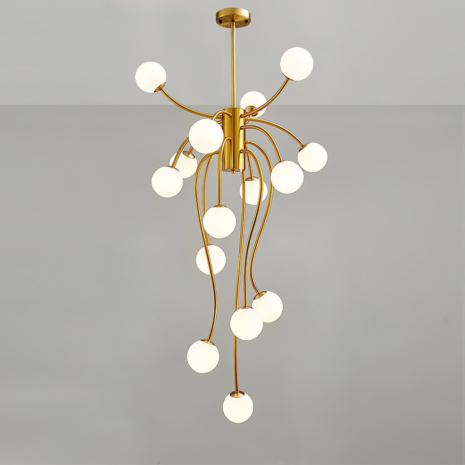 Astralyn Brass Globe Chandelier-Neutral Decor