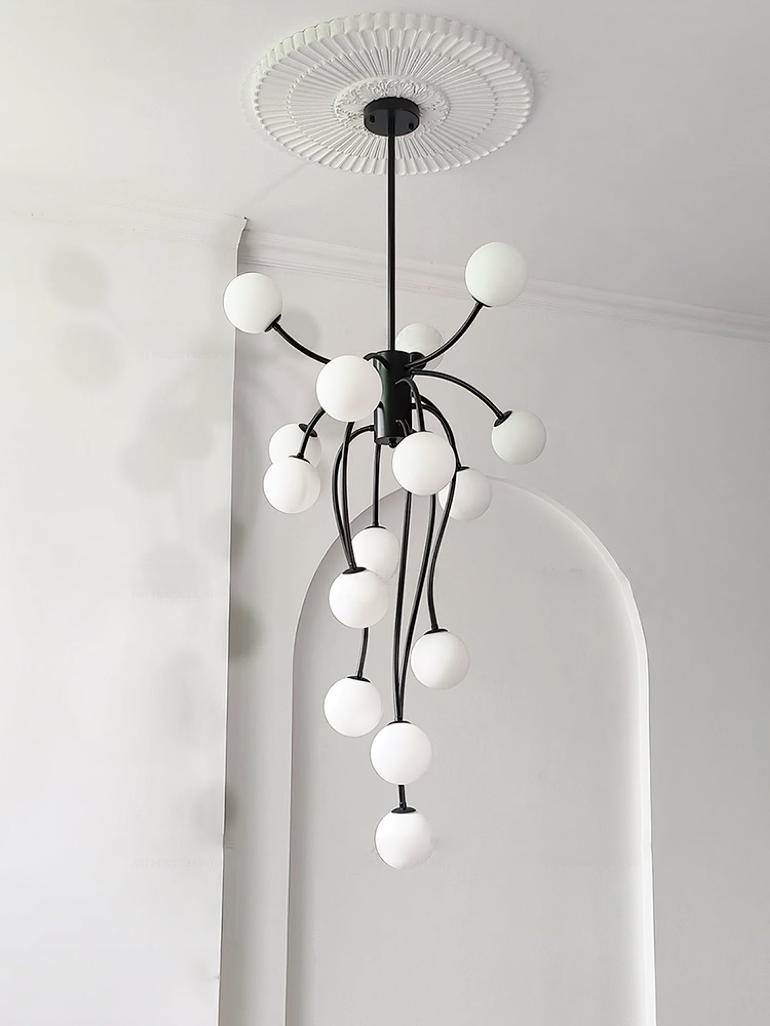 Astralyn Brass Globe Chandelier-Neutral Decor