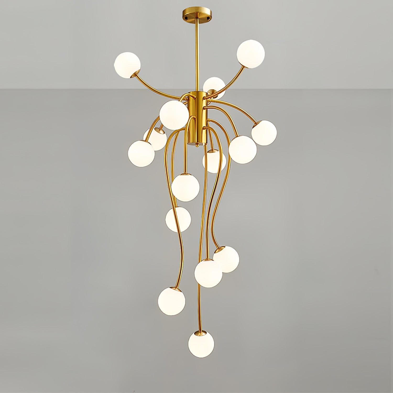 Astralyn Brass Globe Chandelier-Neutral Decor