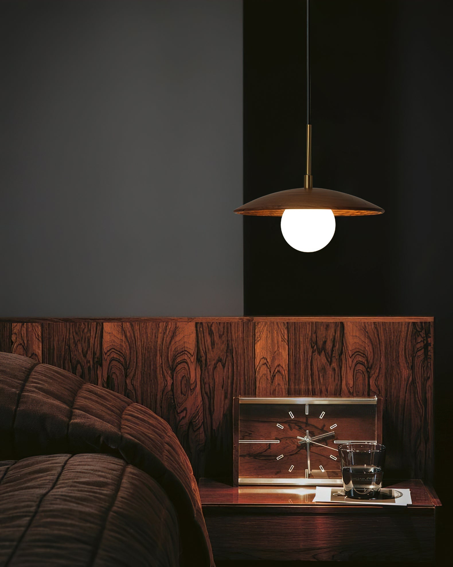 Side profile of the Caroll Pendant Light showcasing its form.