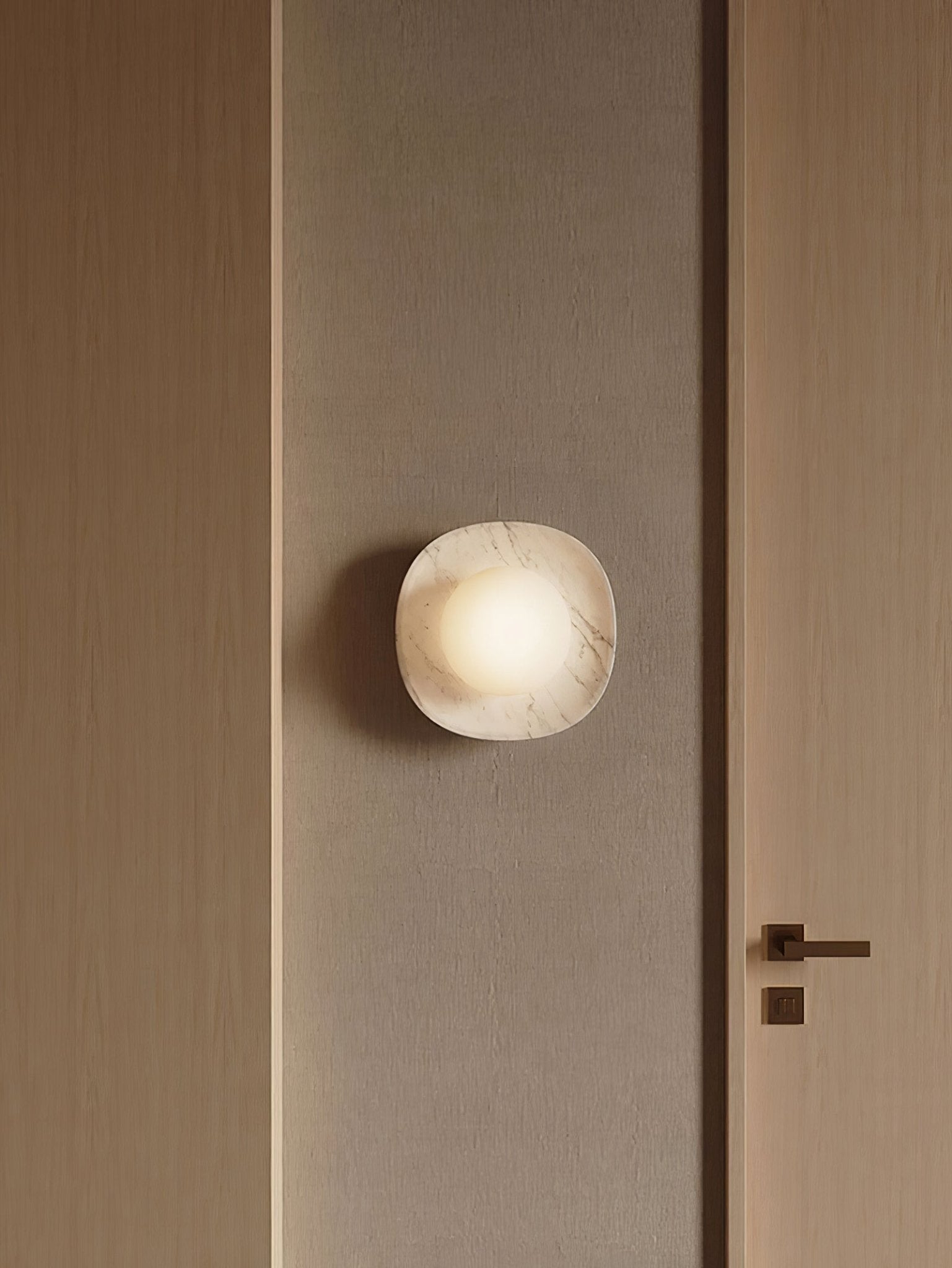 Carrara Cusp Sconce-Neutral Decor