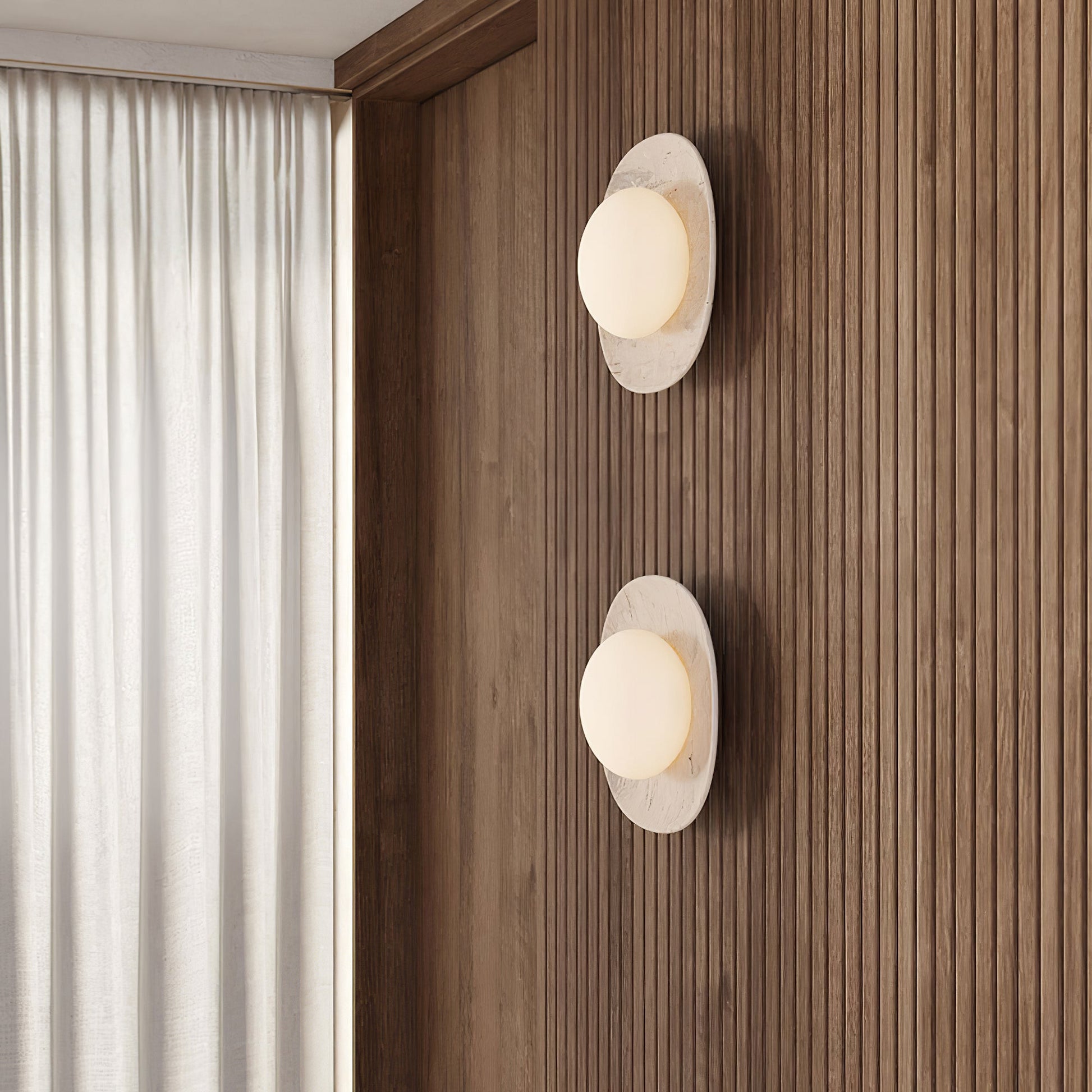 Carrara Cusp Sconce-Neutral Decor