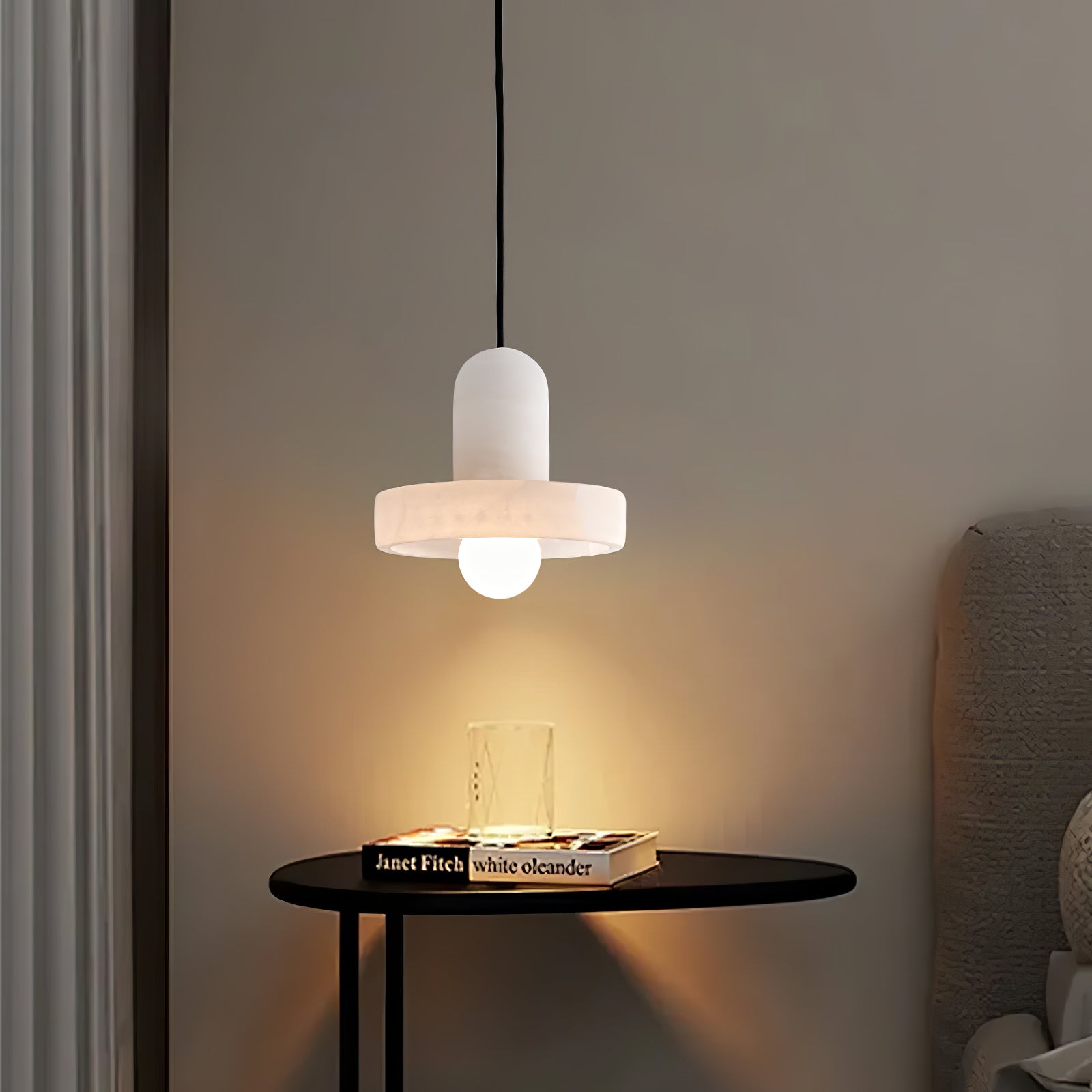 Eirven Stacked Alabaster Pendant Light-Neutral Decor