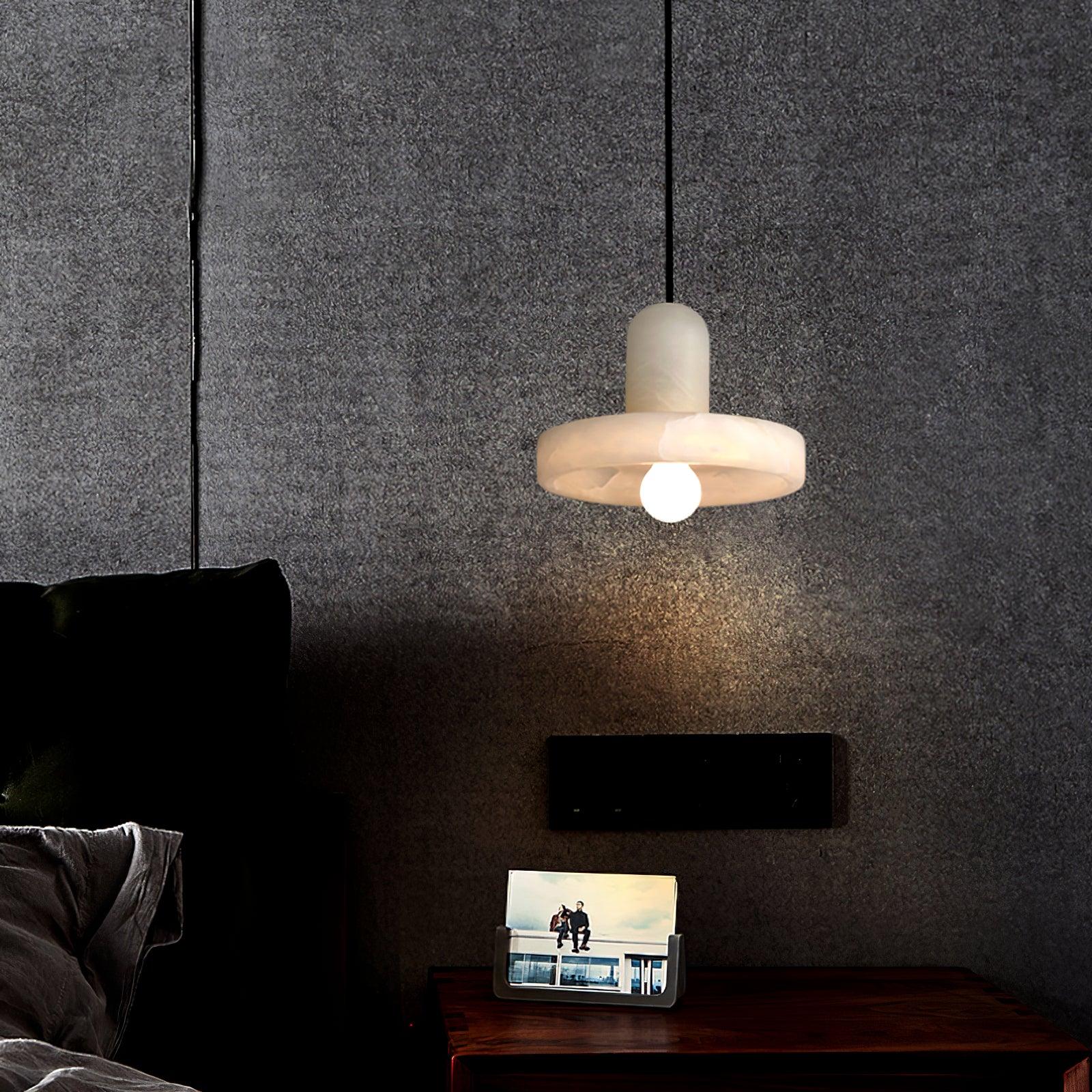 Eirven Stacked Alabaster Pendant Light-Neutral Decor