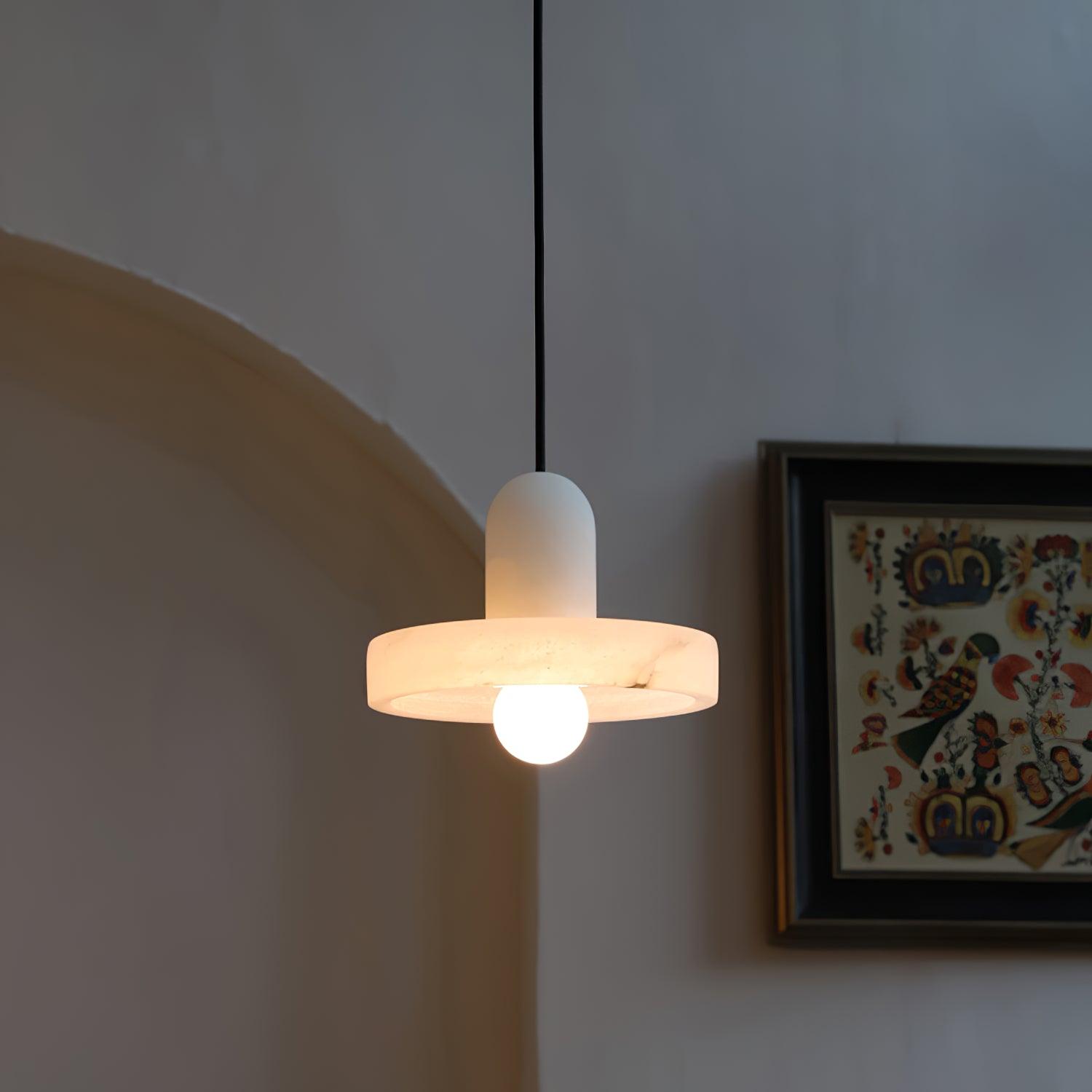 Eirven Stacked Alabaster Pendant Light-Neutral Decor