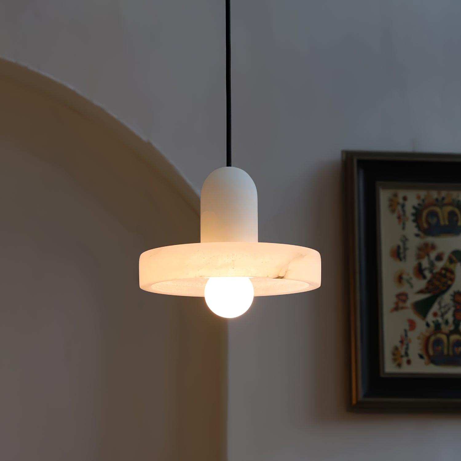 Eirven Stacked Alabaster Pendant Light-Neutral Decor