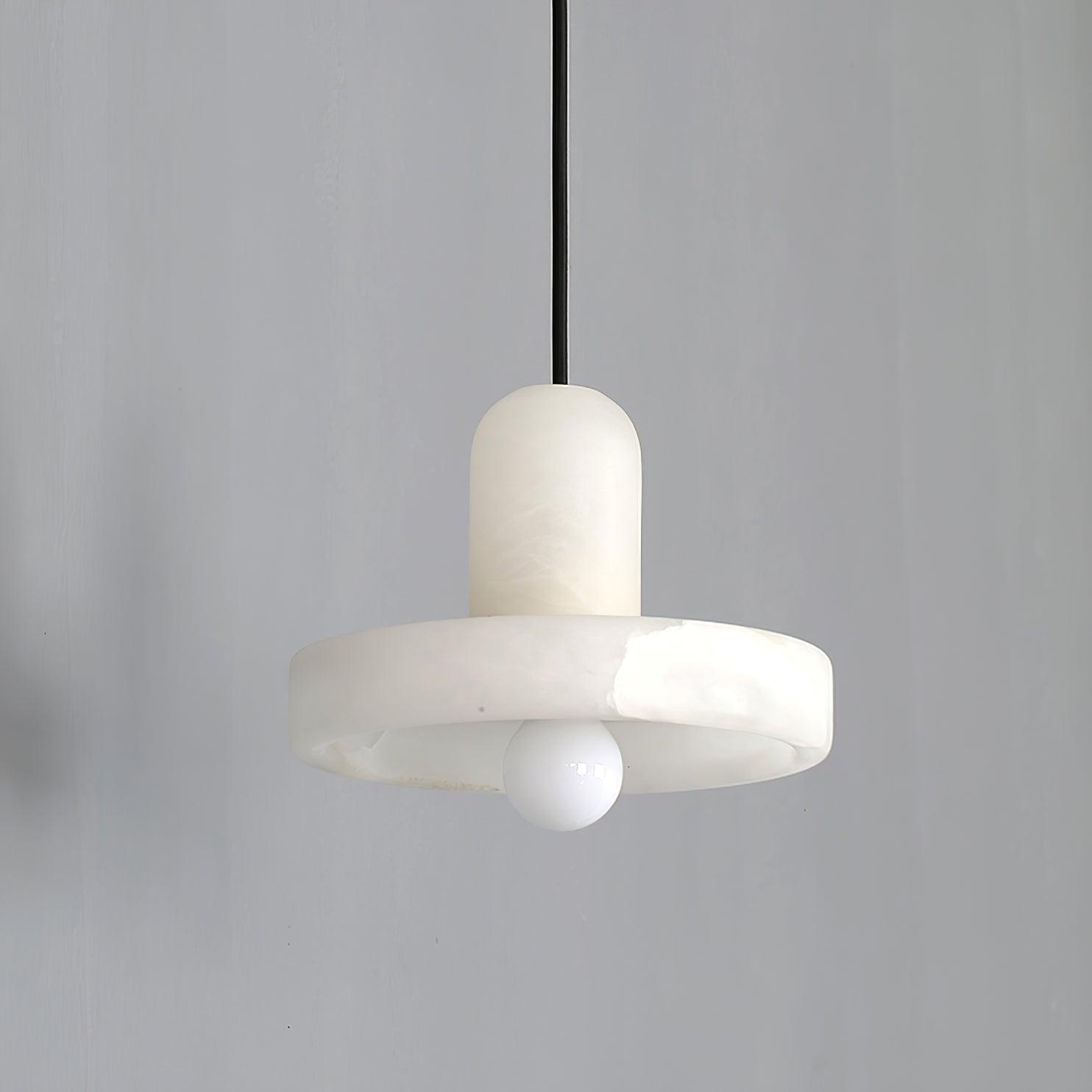 Eirven Stacked Alabaster Pendant Light-Neutral Decor