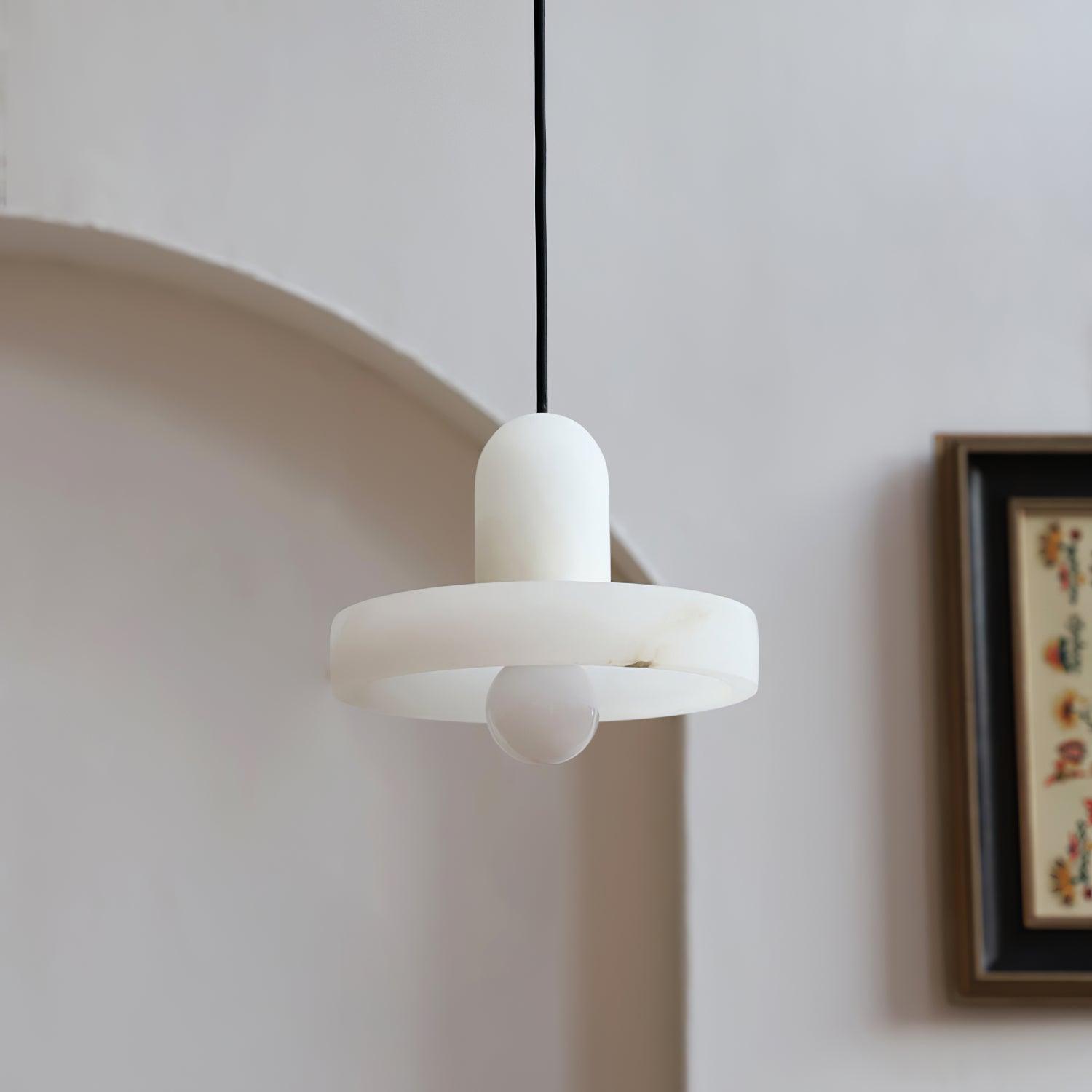 Eirven Stacked Alabaster Pendant Light-Neutral Decor