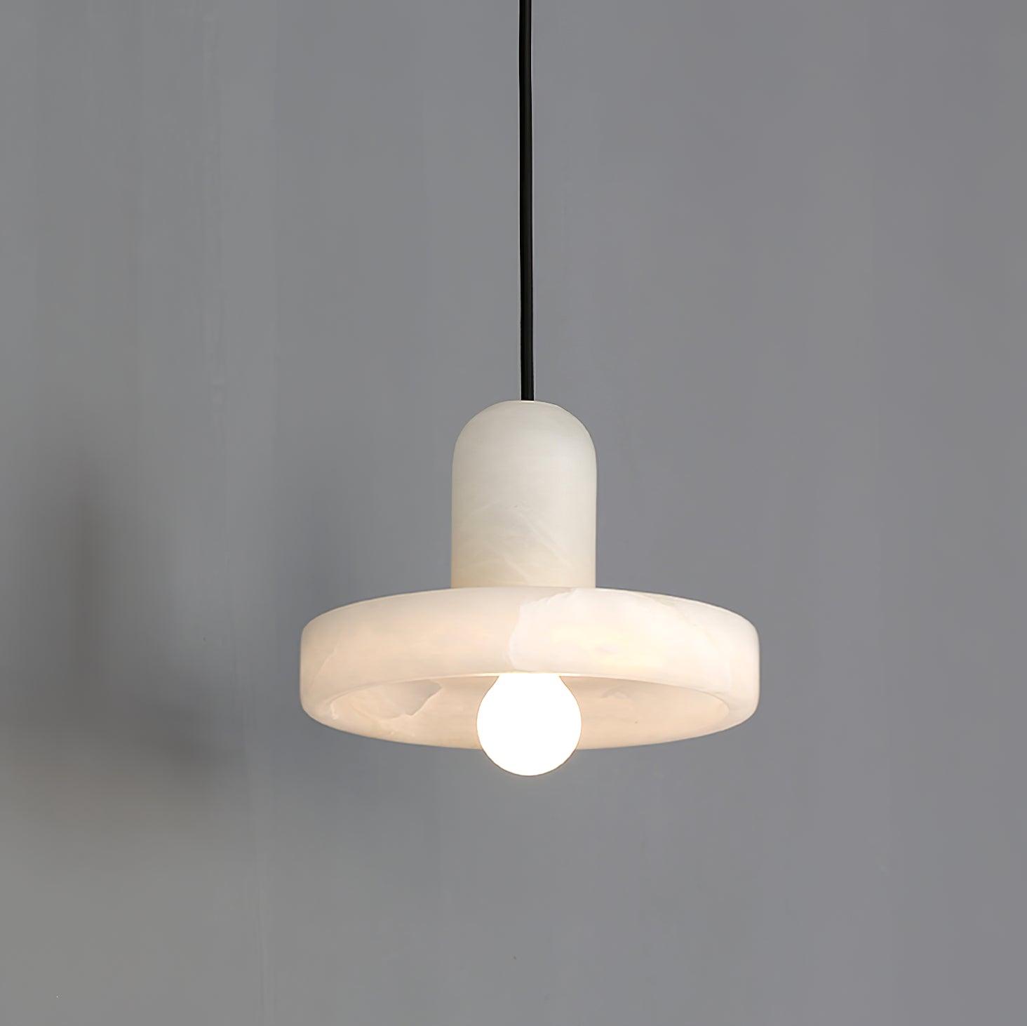 Eirven Stacked Alabaster Pendant Light-Neutral Decor