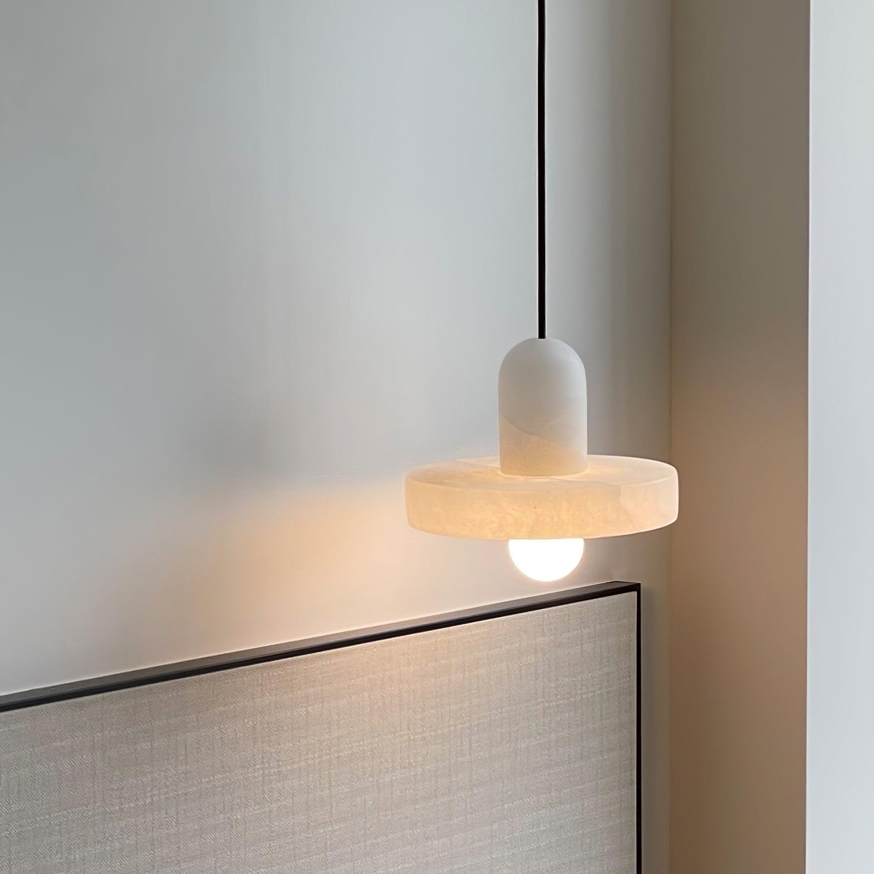 Eirven Stacked Alabaster Pendant Light-Neutral Decor