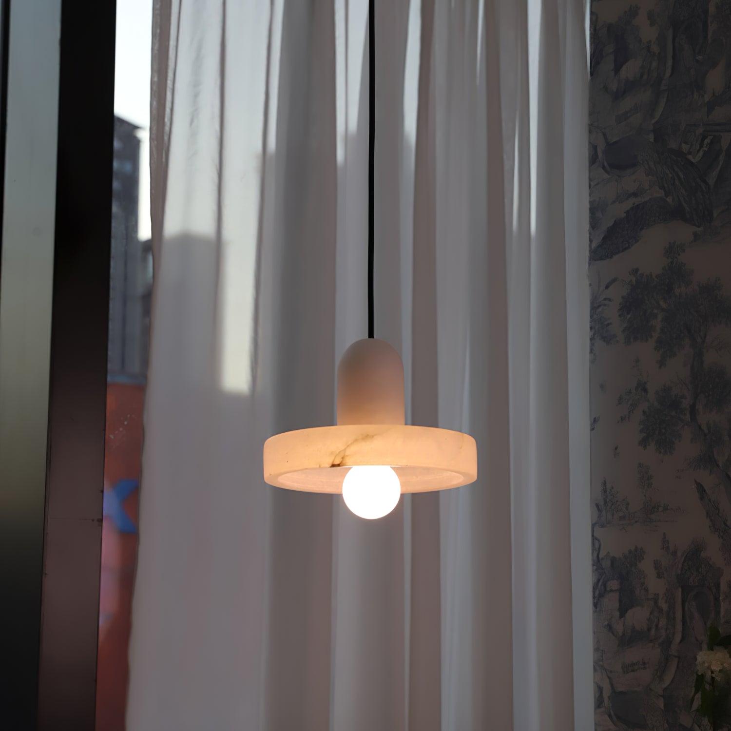 Eirven Stacked Alabaster Pendant Light-Neutral Decor