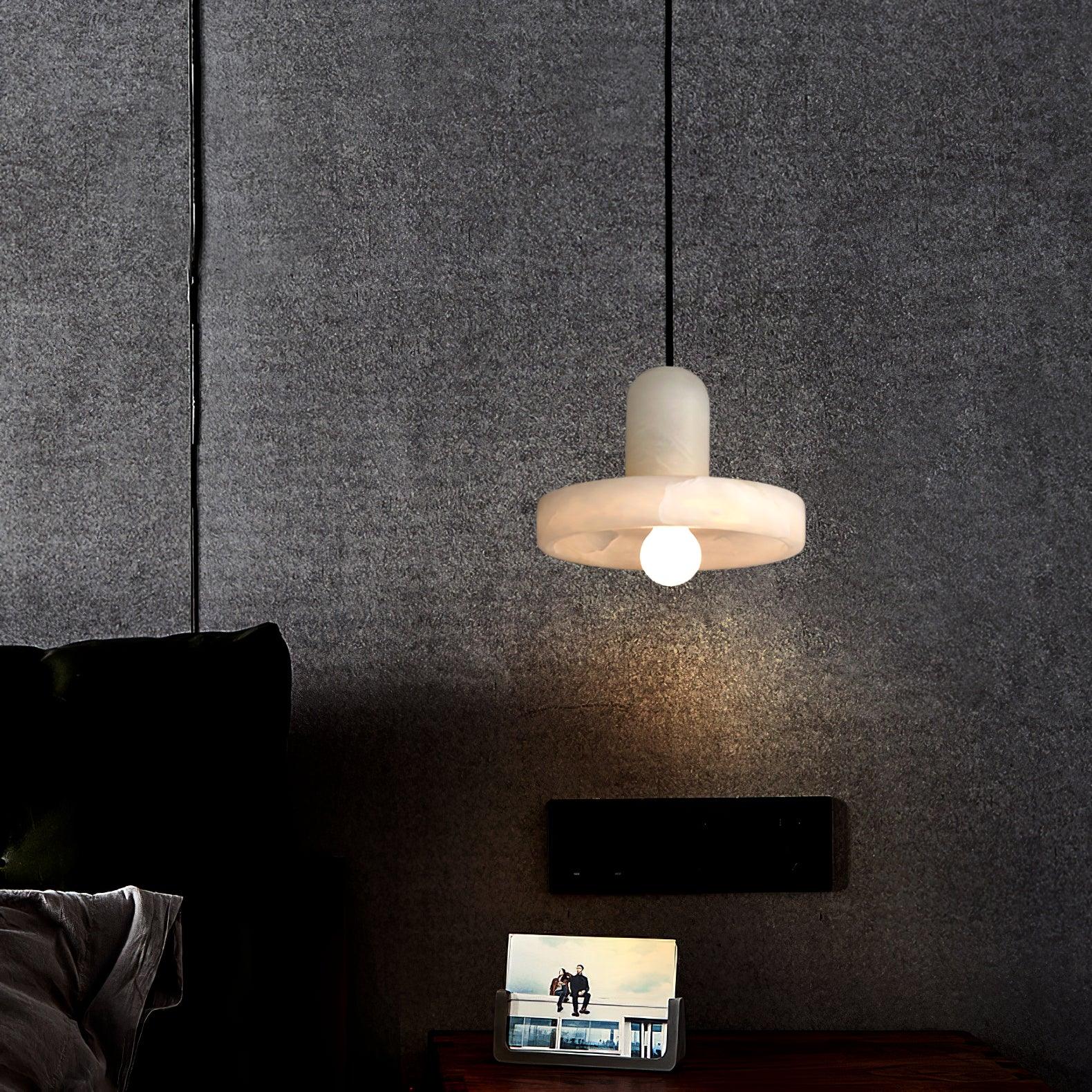 Eirven Stacked Alabaster Pendant Light-Neutral Decor