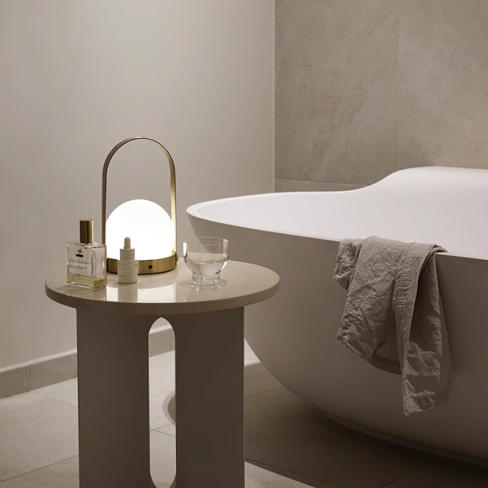Zenon Glass Minimalist Table Lamp-Neutral Decor