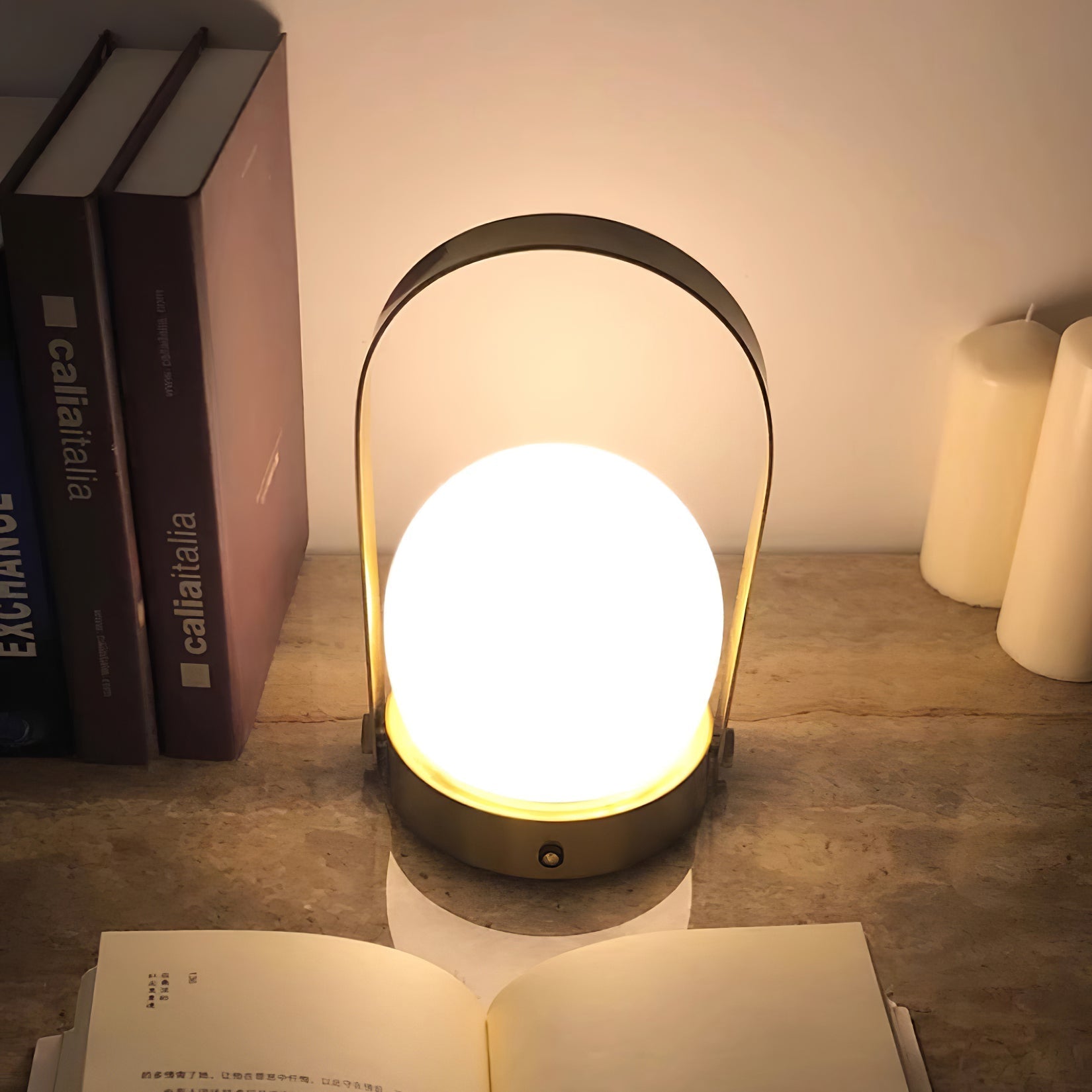 Zenon Glass Minimalist Table Lamp-Neutral Decor