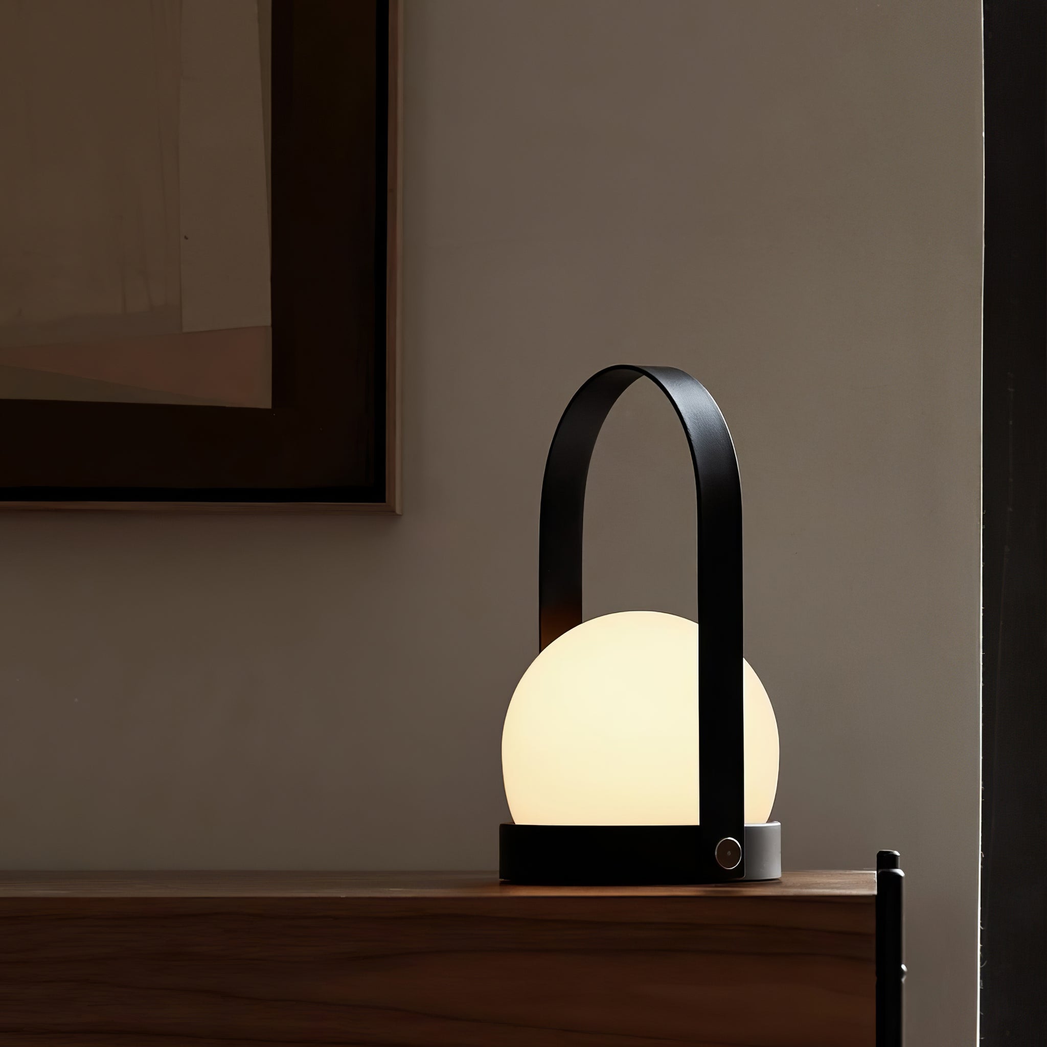 Zenon Glass Minimalist Table Lamp-Neutral Decor