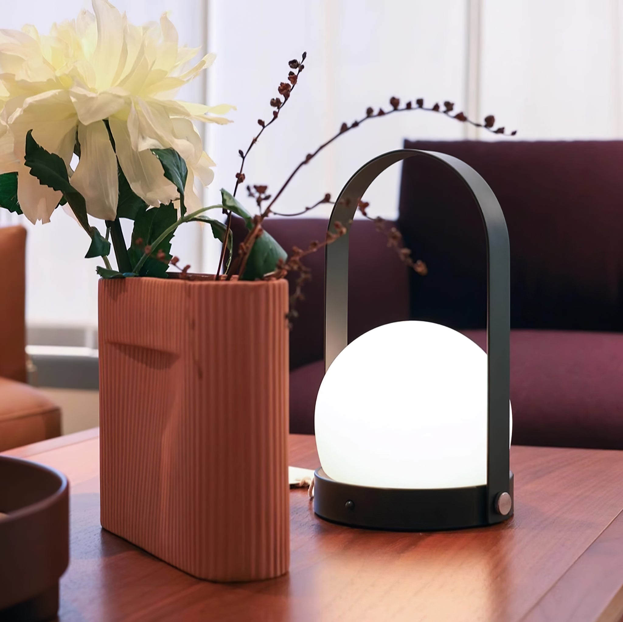 Zenon Glass Minimalist Table Lamp-Neutral Decor
