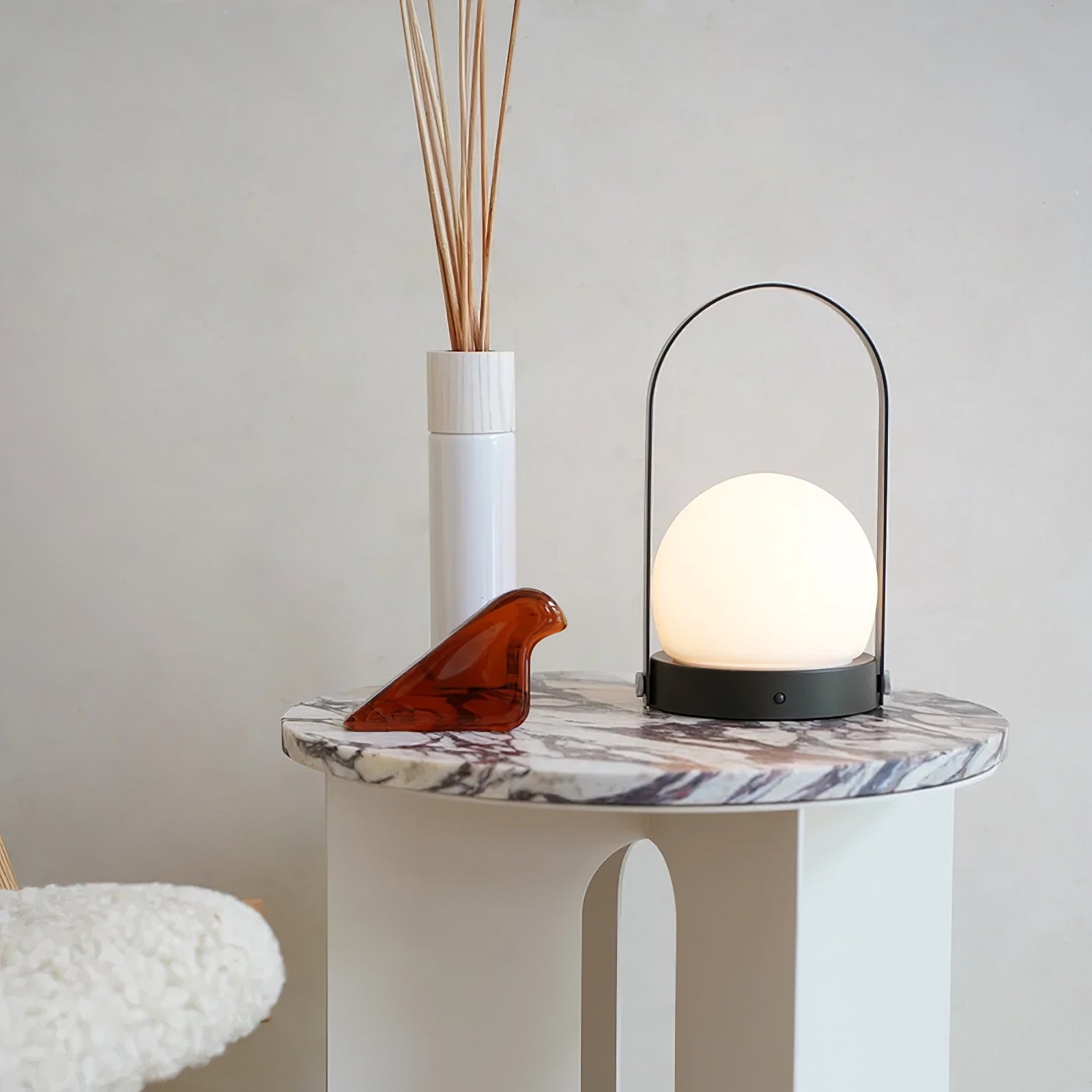 Zenon Glass Minimalist Table Lamp-Neutral Decor