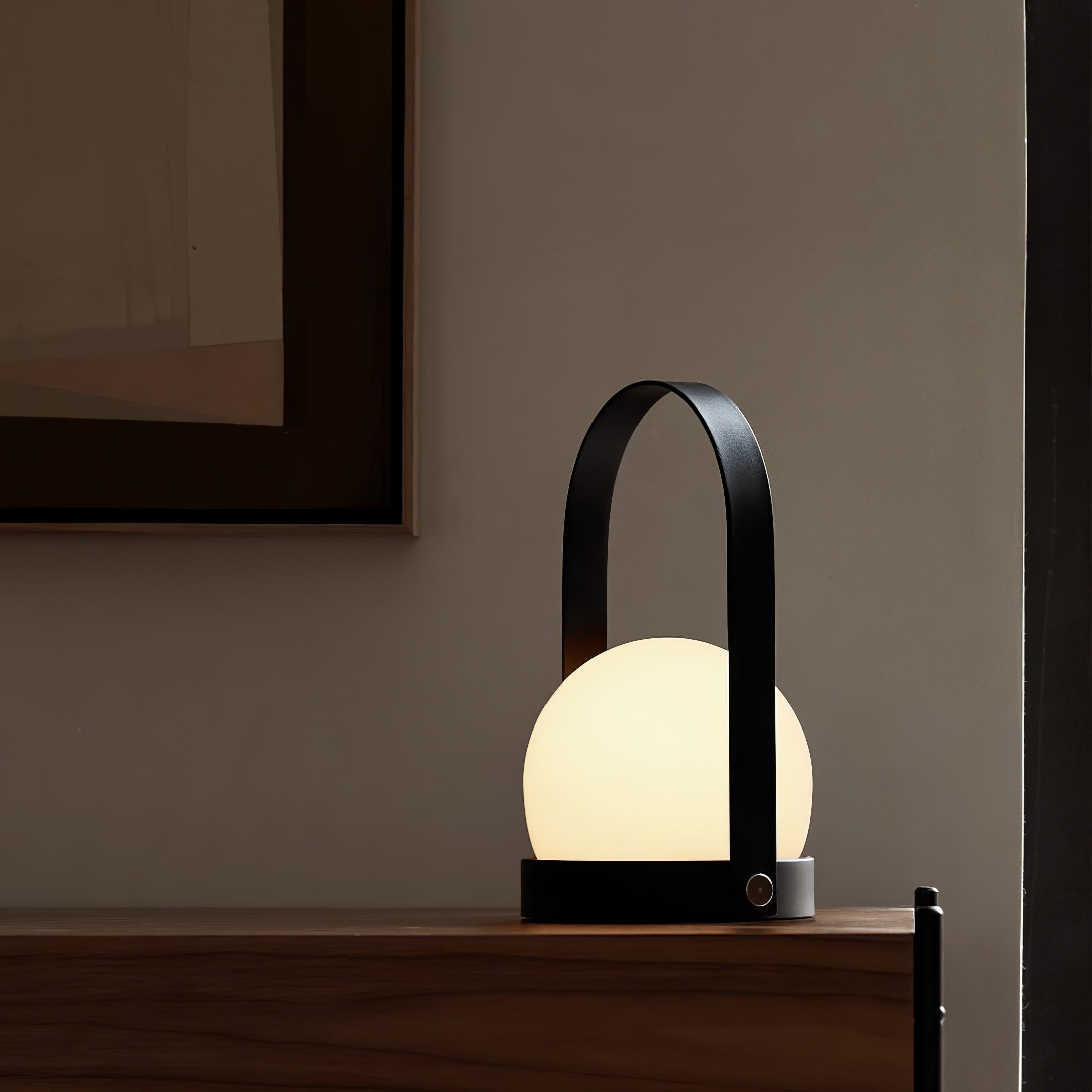Zenon Glass Minimalist Table Lamp-Neutral Decor