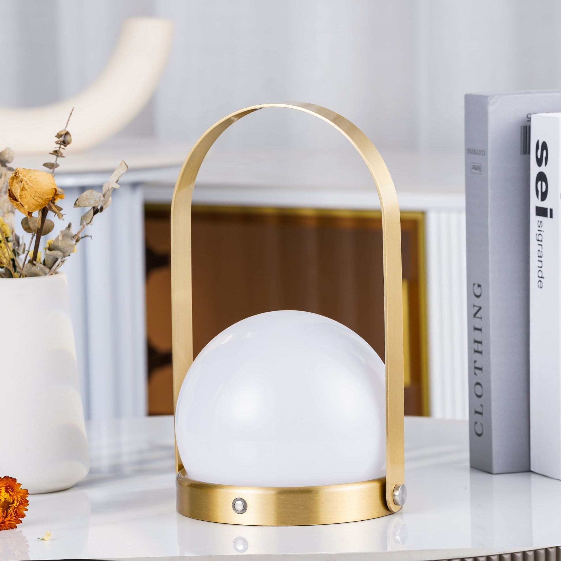 Zenon Glass Minimalist Table Lamp-Neutral Decor
