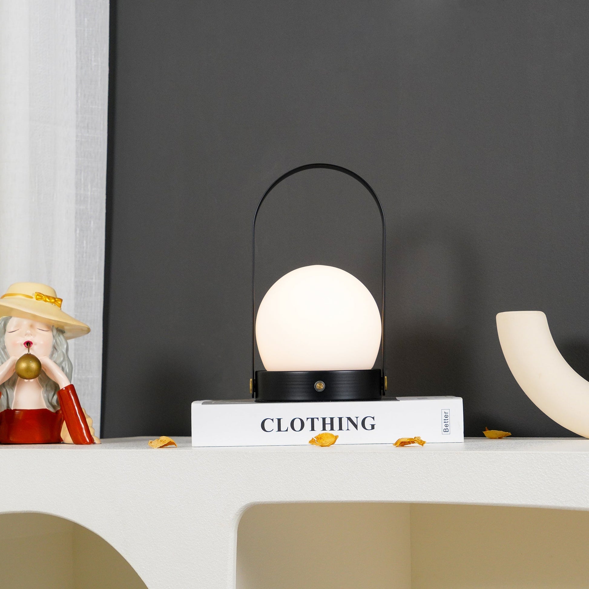 Zenon Glass Minimalist Table Lamp-Neutral Decor