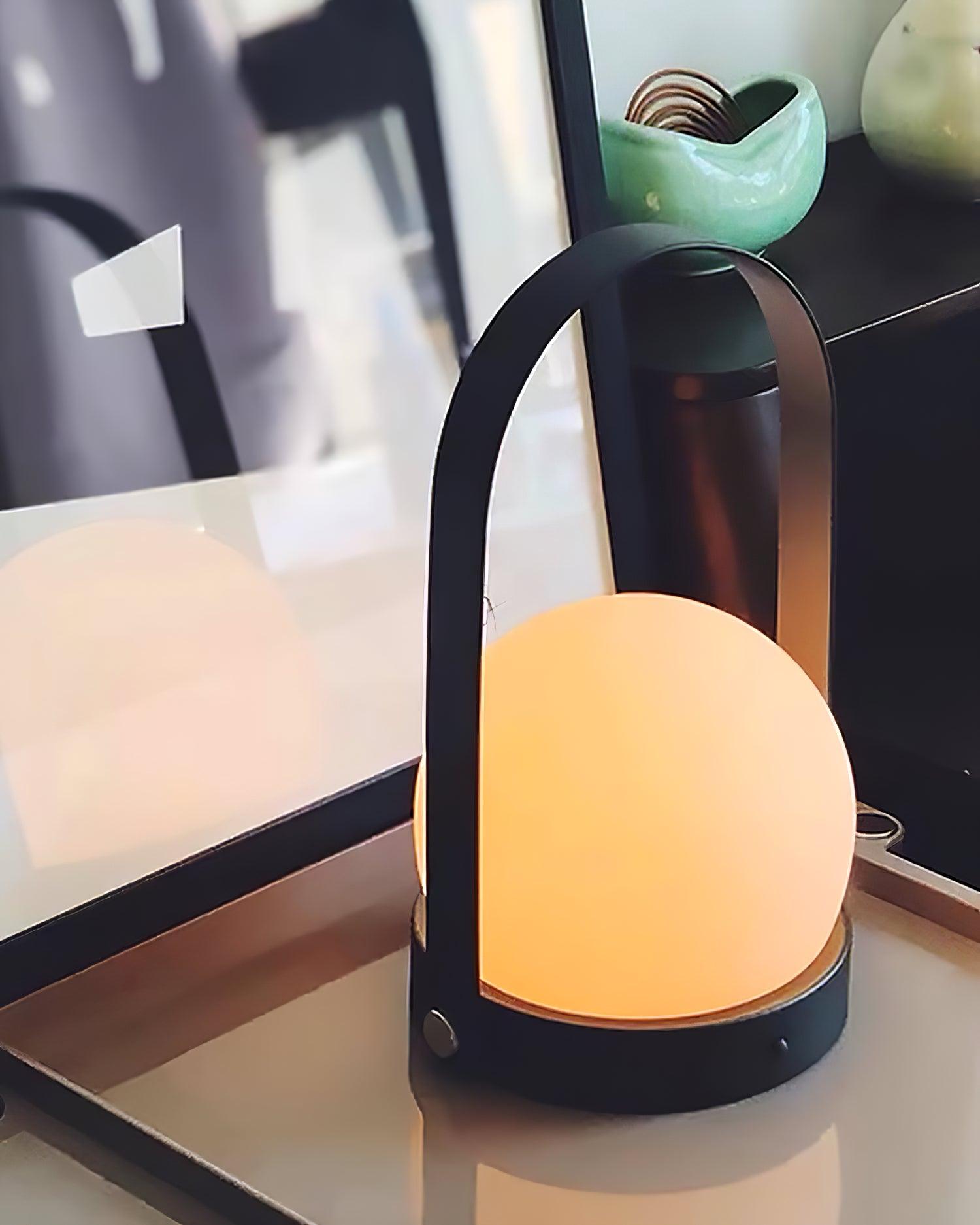 Zenon Glass Minimalist Table Lamp-Neutral Decor