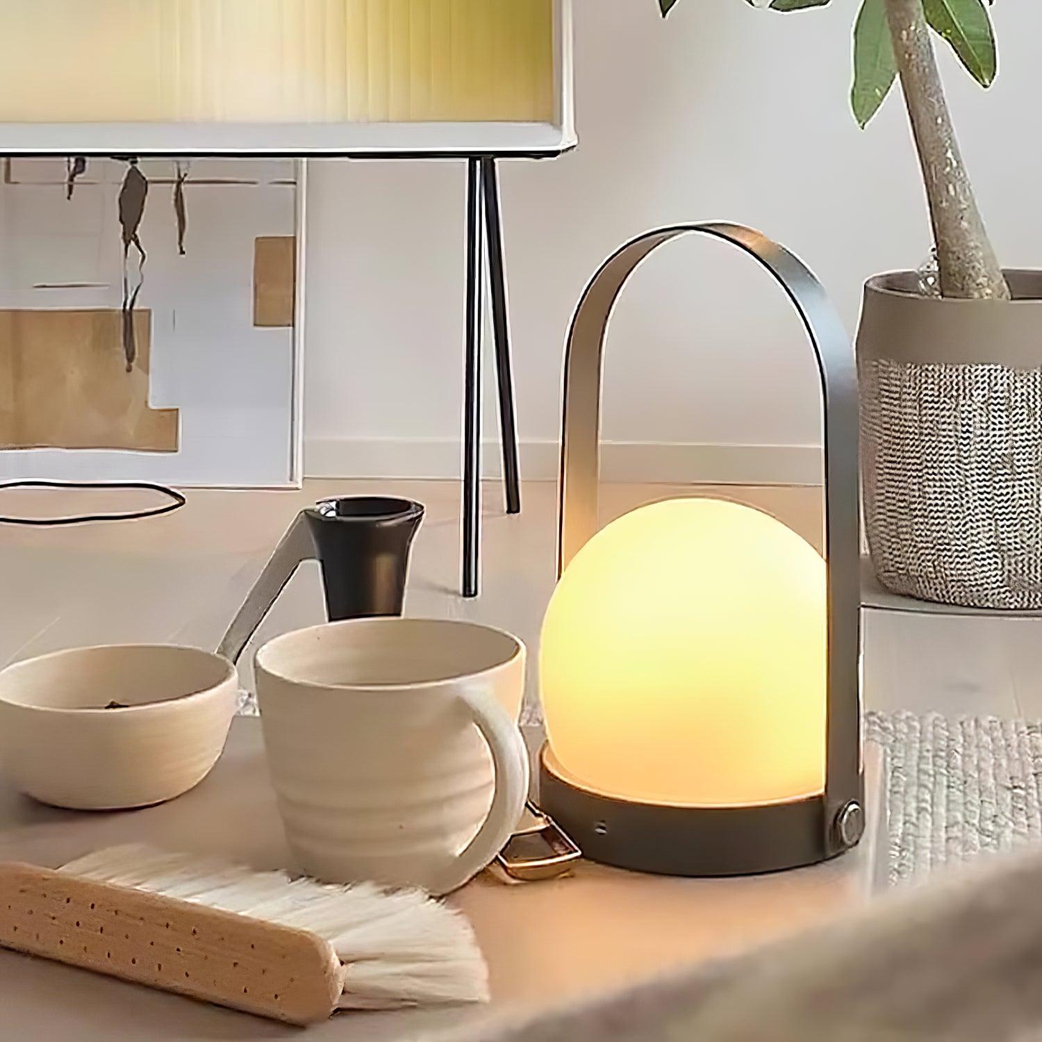 Zenon Glass Minimalist Table Lamp-Neutral Decor