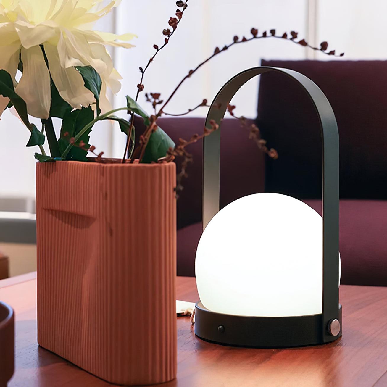 Zenon Glass Minimalist Table Lamp-Neutral Decor